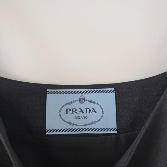 NWT Prada Charcoal Wool Pinafore Dress IT size 40 - Picture 2 of 5